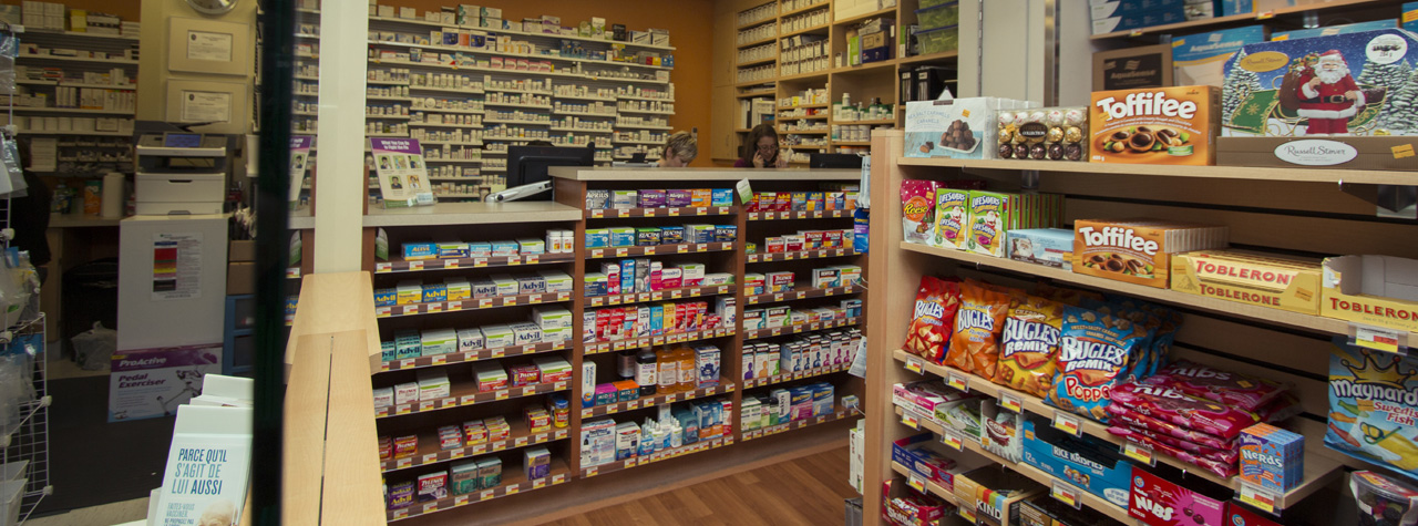 store and pharmacy shelving